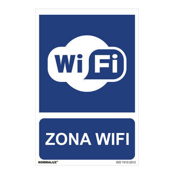 Skilt Normaluz Zona wifi PVC (30 x 40 cm)