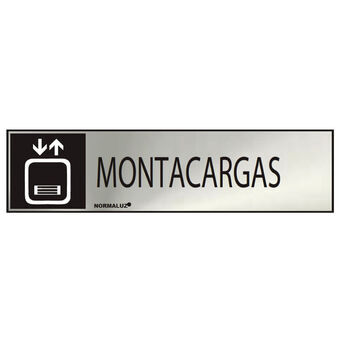 Skilt Normaluz Montacargas Rustfrit stål (5 x 20 cm)