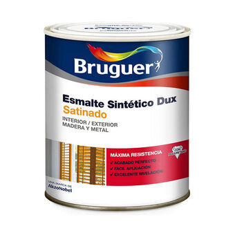 Syntetisk emalje Bruguer Dux Sort Satin finish 750 ml