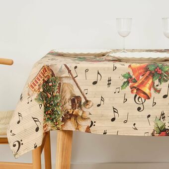 Pletafvisende dug af syntetisk harpiks Mauré Christmas Sheet Music 250 x 140 cm