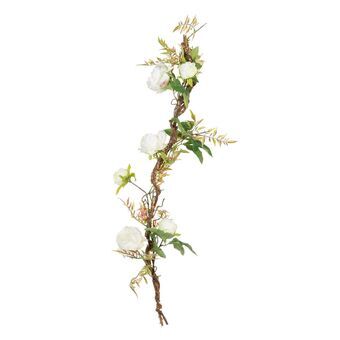 Dekorative Blomster 100 x 27 x 20 cm Hvid Pæon