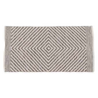 Tæppe Hvid Grå 70 % bomuld 30 % Polyester 80 x 150 cm
