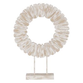 Skulptur Hvid Beige Ring 45 x 10 x 59 cm
