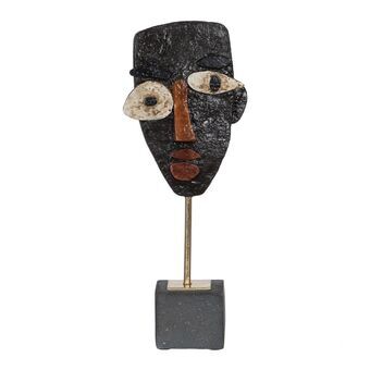 Skulptur Maske Brun Sort 52 x 35 x 41,5 cm
