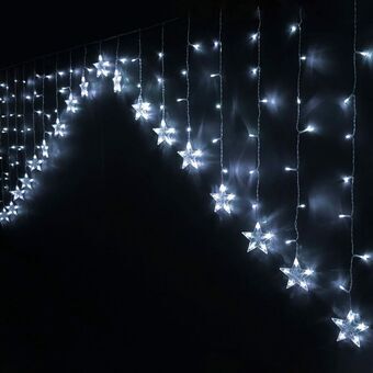 LED gardin Hvid Stjerner