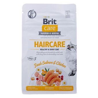 Kattemad Brit Care Grain Free Haircare Healthy & Shiny Coat Voksen Kylling Laksefarvet 400 g
