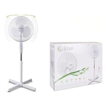 Fritstående ventilator Kiwi Hvid 45 W (Ø 40 cm)