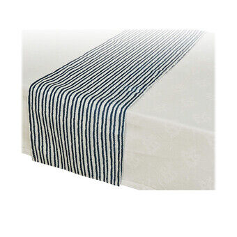 Bordløber Decoris Marine Blå/hvid Tekstil (32 x 150 cm)