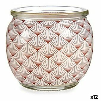Duftlys Kokos Flødefarvet Glas Voks (7,5 x 6,3 x 7,5 cm) (12 enheder)