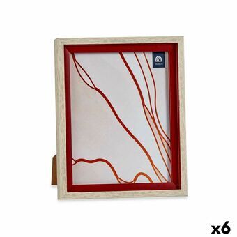 Fotoramme Krystal Rød Træ Brun Plastik (24 x 2 x 29 cm) (6 enheder)