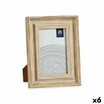Fotoramme Krystal Gylden Træ Brun Plastik (16,2 x 2 x 21 cm) (6 enheder)