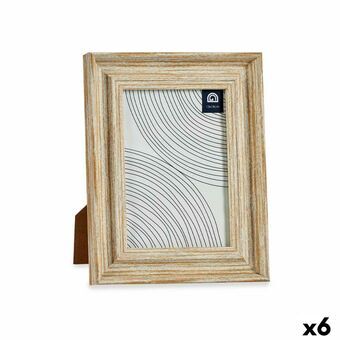Fotoramme Krystal Gylden Træ Brun Plastik (19 x 2 x 24 cm) (6 enheder)