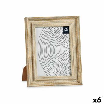 Fotoramme Krystal Gylden Træ Brun Plastik (21 x 2 x 26 cm) (6 enheder)