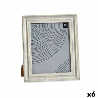 Fotoramme Krystal Sølvfarvet Træ Brun Plastik (26 x 2 x 31 cm) (6 enheder)
