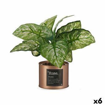 Dekorativ plante Home Kobber Dåse (26 x 26 x 26 cm) (6 enheder)