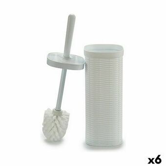 Toiletbørste Stefanplast Elegance Hvid Plastik 11,5 x 40,5 x 11,5 cm (6 enheder)