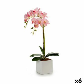 Dekorativ plante Orkide 18 x 47 x 14 cm Plastik (6 enheder)