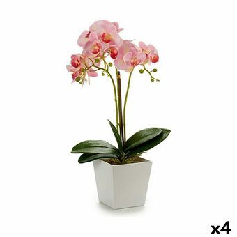 Dekorativ plante Orkide 20 x 47 x 33 cm Plastik (4 enheder)