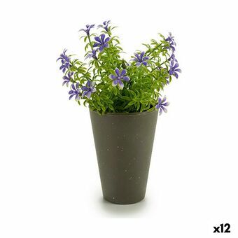 Dekorativ plante Blomst Plastik 12 x 19 x 12 cm (12 enheder)