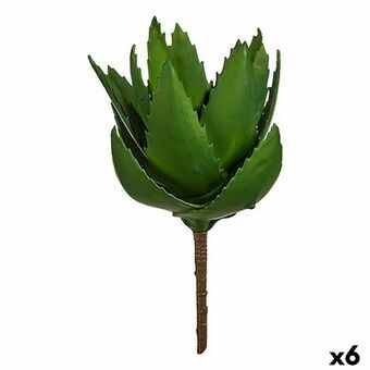 Dekorativ plante Aloe Vera 13 x 24,5 x 14 cm Grøn Plastik (6 enheder)