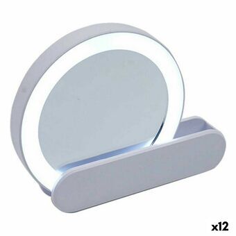 Spejl LED Lys 9 x 2 x 10 cm Hvid ABS (12 enheder)