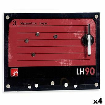 Magnetisk tavle med markør 40 x 30 cm (4 enheder)