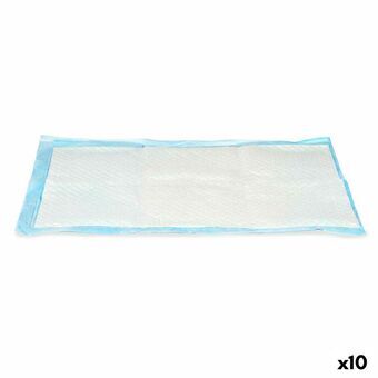 Træningsunderlag til hvalpe 40 x 60 cm Blå Hvid Papir Polyetylen (10 enheder)