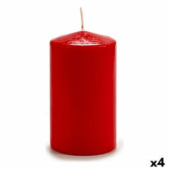 Stearinlys Rød 9 x 15 x 9 cm (4 enheder)