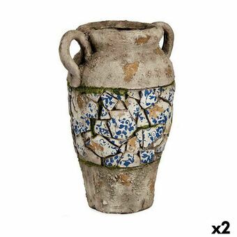 Dekorativ havefigur Vase Polyesterharpisk 21 x 34,5 x 28 cm (2 enheder)