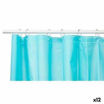 Brusebadsforhæng Blå Polyetylen EVA 180 x 180 cm (12 enheder)