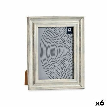 Fotoramme Brun Sølvfarvet Træ Krystal Plastik 21 x 2 x 26 cm (6 enheder)