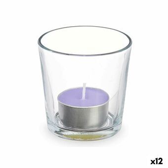 Duftlys 7 x 7 x 7 cm (12 enheder) Glas Lavendel