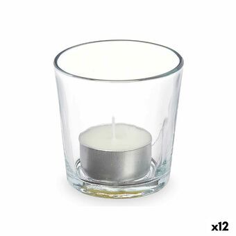 Duftlys 7 x 7 x 7 cm (12 enheder) Glas Bomuld
