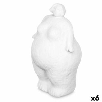 Dekorativ figur Hvid Dolomite 14 x 25 x 11 cm (6 enheder) Dame Stå