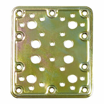 Monteringsplade AMIG 504-12127 Dikromatiseret Gylden Stål (160 x 100 mm)