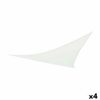 Markise Aktive Trekantet 360 x 0,5 x 360 cm Polyester Hvid (4 enheder)