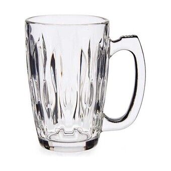 Kande Mug Abstrakt Gennemsigtig Glas (340 ml) (6 enheder)
