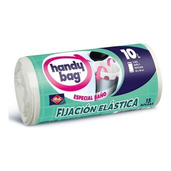Affaldsposer Handy Bag Elastisk strop Toiletter (15 x 10 L)