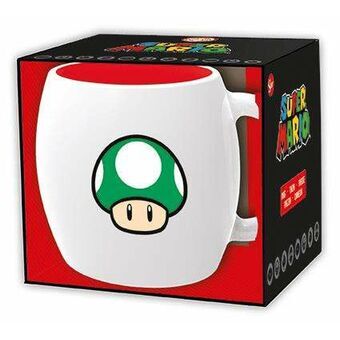 Kom med boks Super Mario 1-UP Keramik 360 ml Sort