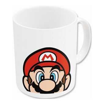 Krus Super Mario Hvid Keramik Rød (350 ml)