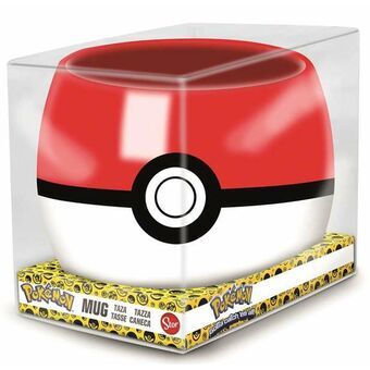 Kom med boks Pokémon Pokeball Keramik 360 ml Sort