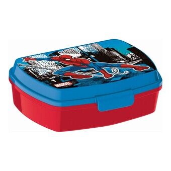 Madkasse til Sandwich Spiderman Great power Plastik Rød Blå (17 x 5.6 x 13.3 cm)