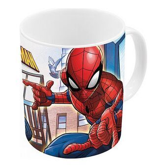 Krus Spiderman Great Power Keramik Rød Blå (11.7 x 10 x 8.7 cm) (350 ml)