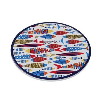 Dækkeserviet Versa Fisk Kork Keramik 20 x 20 cm