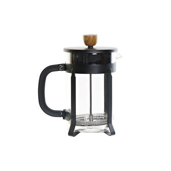 Kaffekande med stempel DKD Home Decor Sort Rustfrit stål (800 ml)
