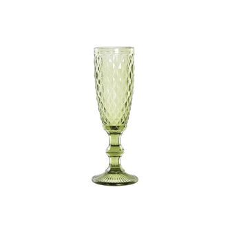 Champagneglas DKD Home Decor Krystal Grøn (150 ml)