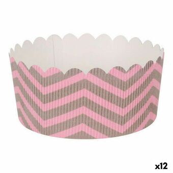 Bageform til bagværk Quttin Pink 6 Dele 12 x 6 cm (12 enheder)