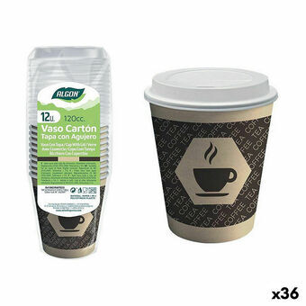 Glassæt Algon Pap Kaffe 12 Dele 120 ml (36 Enheder)