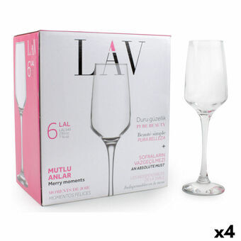 Sæt med glas LAV Lal (4 enheder) (6 pcs)