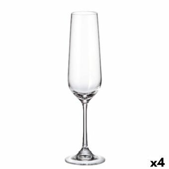 Sæt med glas Bohemia Crystal Sira champagne 200 ml 6 enheder 4 enheder